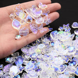 Leaf Flower Glass Crystal Spacer Beads for DIY Bracelet Necklace