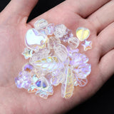 Leaf Flower Glass Crystal Spacer Beads for DIY Bracelet Necklace