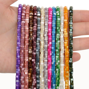 3x4MM Natural Shell Pearl Spacer Beads for Jewelry Making 160pcs