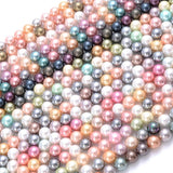 Sea Shell Pearl Round Beads for Jewelry Making 15''