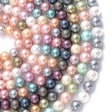 Sea Shell Pearl Round Beads for Jewelry Making 15''