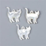 Natural Freshwater Shell Cat Beads Mother of Pearl Loose Beads
