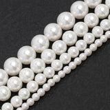 Shell Pearls Round Spacer Charms Beads for DIY Jewelry Making 4/6/8/10mm