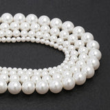 Shell Pearls Round Spacer Charms Beads for DIY Jewelry Making 4/6/8/10mm