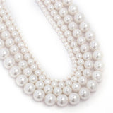 Shell Pearls Round Spacer Charms Beads for DIY Jewelry Making 4/6/8/10mm