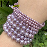 4-10mm Purple Shell Pearls Round Beads Jewelry Making DIY