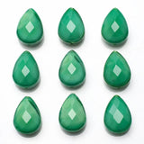 10Pcs Austrian Crystal Drop Pendants Green 13X18MM Faceted Glass Teardrop Beads
