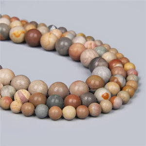 Matte Frosted Dull Polished Jaspers Beads DIY Jewelry