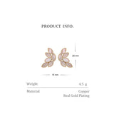 Leaf Plant Stud Earrings Natural Shell Brincos Women Party Jewelry