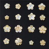 Yellow Mother of Pearl Shell Flower Pendant for DIY Necklace Making