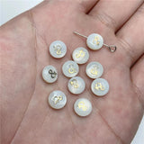 Mother of Pearl Shell Beads Heart Natural Shell Loose Beads 7-8mm