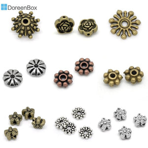 Bronze Tone Snowflake Spacer Beads Plum Loose Beads 12x12mm
