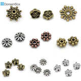 Bronze Tone Snowflake Spacer Beads Plum Loose Beads 12x12mm