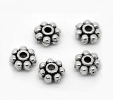 Bronze Tone Snowflake Spacer Beads Plum Loose Beads 12x12mm
