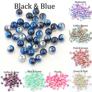 3-2mm ABS Pearl Beads Hole Multicolor Round Acrylic DIY Jewelry Findings