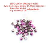 3-2mm ABS Pearl Beads Hole Multicolor Round Acrylic DIY Jewelry Findings