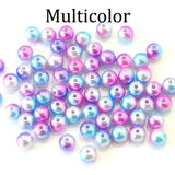 3-2mm ABS Pearl Beads Hole Multicolor Round Acrylic DIY Jewelry Findings