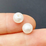 6-16mm ABS Straight Hole Frosted Wrinkle Crack Effect Plastic Pine Beads