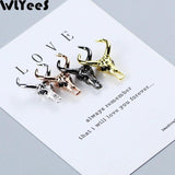 4pcs Cow Head Pendants Zircon Charm Copper beads Pave CZ Metal Loose beads