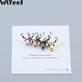 4pcs Cow Head Pendants Zircon Charm Copper beads Pave CZ Metal Loose beads