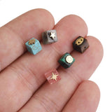 5pcs DIY Natural Stone Beads for Heart Sea Shells Jewelry Making