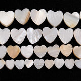 Natural Mother of Pearl Shell Heart Charms Beads for Jewelry Making