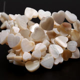 Natural Mother of Pearl Shell Heart Charms Beads for Jewelry Making