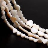 Natural Mother of Pearl Shell Heart Charms Beads for Jewelry Making