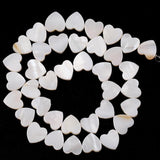 Natural Mother of Pearl Shell Heart Charms Beads for Jewelry Making