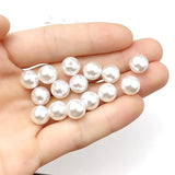 ABS Straight Perforated Pearl Rice Plastic Loose Beads