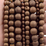 Bronze Druzy Agate Stone Beads Round Loose Spacer Beads 6/8/10/12mm