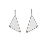 Inverted Triangle Necklace Metal Label Pendant Street Men Women Collarbone Chain