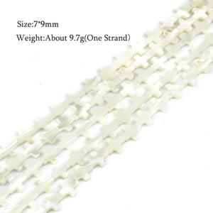 Jesus Cross Shell Bead Healing Mother of Pearl DIY Jewelry Making