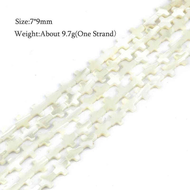 Jesus Cross Shell Bead Healing Mother of Pearl DIY Jewelry Making