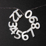 Shell Number Beads Charms Alphabet Mother of Pearl Shell Letter Beads Pendant