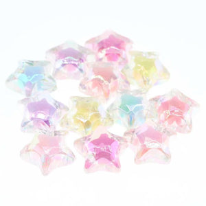 20Pcs Acrylic Star Rainbow Candy Beads AB Beads for Jewelry Making DIY