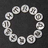 Zodiac Sign Shell Charms Mother Of Pearl Beads For Jewelry Making
