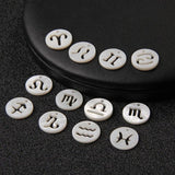 Zodiac Sign Shell Charms Mother Of Pearl Beads For Jewelry Making