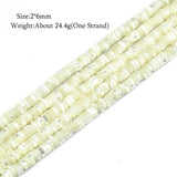 Natural Mother Pearl Round Cross Bamboo Joint Shape Beads Bracelet Necklace 