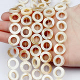 Natural Mother Pearl Round Cross Bamboo Joint Shape Beads Bracelet Necklace 