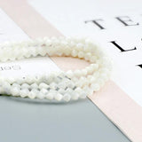 Natural Mother Pearl Round Cross Bamboo Joint Shape Beads Bracelet Necklace 
