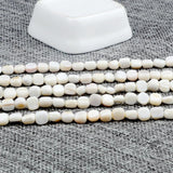 Natural Mother Pearl Round Cross Bamboo Joint Shape Beads Bracelet Necklace 