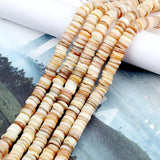 Natural Mother Pearl Round Cross Bamboo Joint Shape Beads Bracelet Necklace 