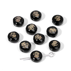 Flat Round Seashell Smile Charms for DIY Jewelry Making