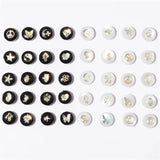 Flat Round Seashell Smile Charms for DIY Jewelry Making