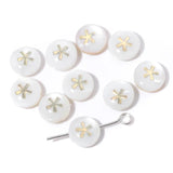 Flat Round Seashell Smile Charms for DIY Jewelry Making