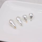 6pcs High Cream Irregular Pearl Beads Women's Charms Pendant