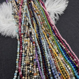 2mm 3mm 4mm Natural Stone Pearl Amethyst Agate Lapis lazuli DIY Making Bracelet