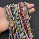 2mm 3mm 4mm Natural Stone Pearl Amethyst Agate Lapis lazuli DIY Making Bracelet