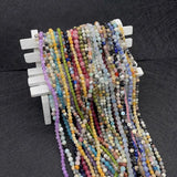 2mm 3mm 4mm Natural Stone Pearl Amethyst Agate Lapis lazuli DIY Making Bracelet
